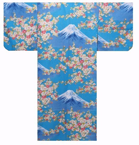 Yukata femenino: Sakura en el monte Fuji