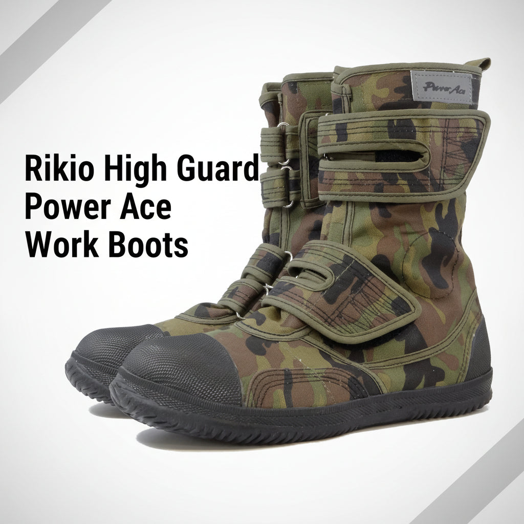 Rikio High Guard Power Ace Work Boots Camouflage Green