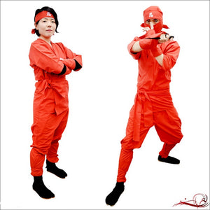 Ninja Suit Set (for Adult-without shoes)・Red Shinobu