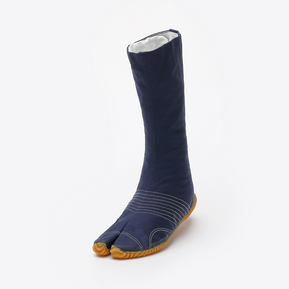 Marugo Jog Chika Tabi Shoes Navy with white stitching