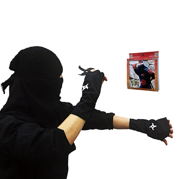NEW DESIGN Ninja Target Box including 4 rubber shuriken and 8 target papers
