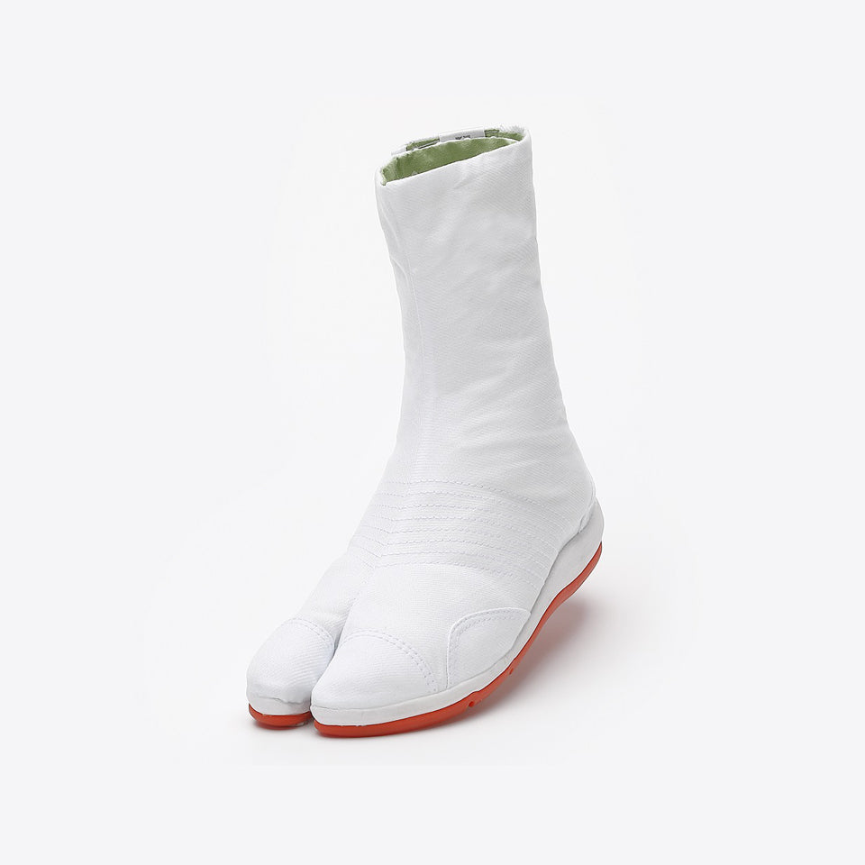 Zapatos Marugo Saiki Tabi 7 Clips Todo Negro o Blanco/Naranja con colchón de aire