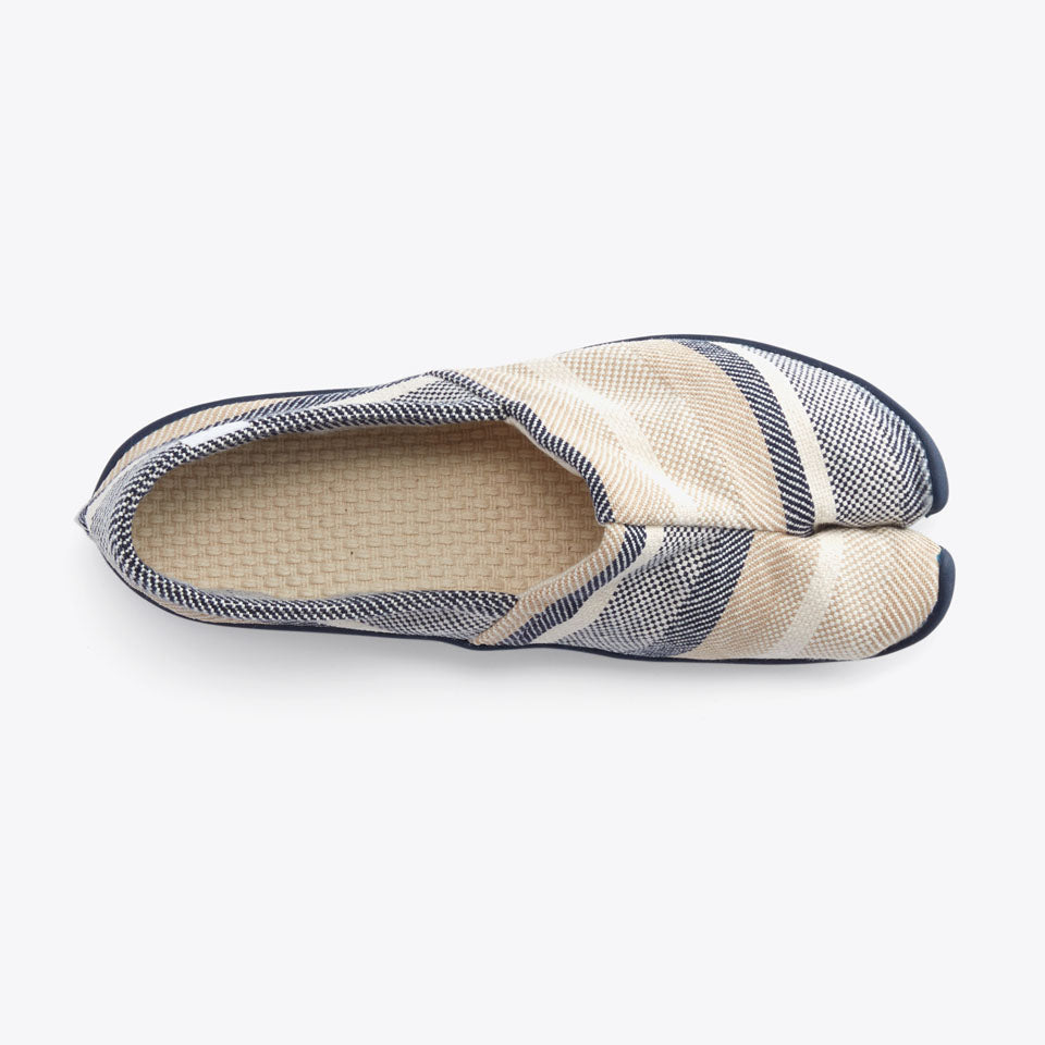 Marugo Tabirela Beige/Blue (Umi - Sea) Slipper Made in Japan