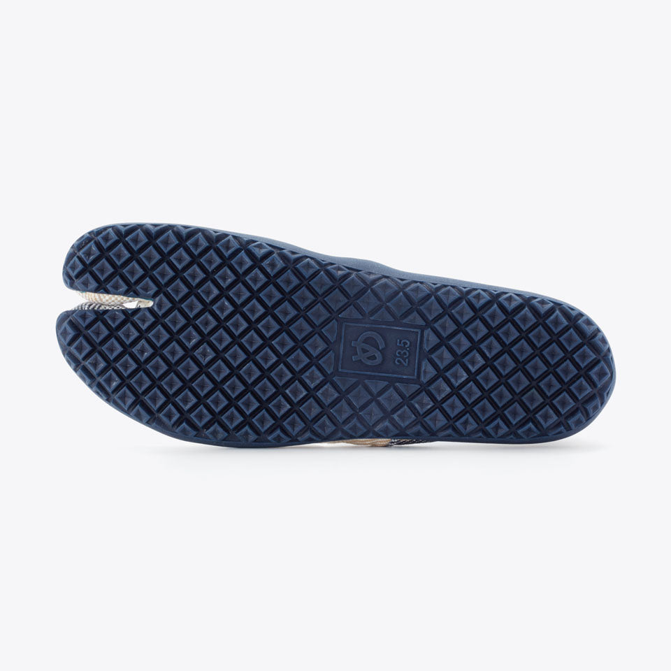 Marugo Tabirela Beige/Blue (Umi - Sea) Slipper Made in Japan
