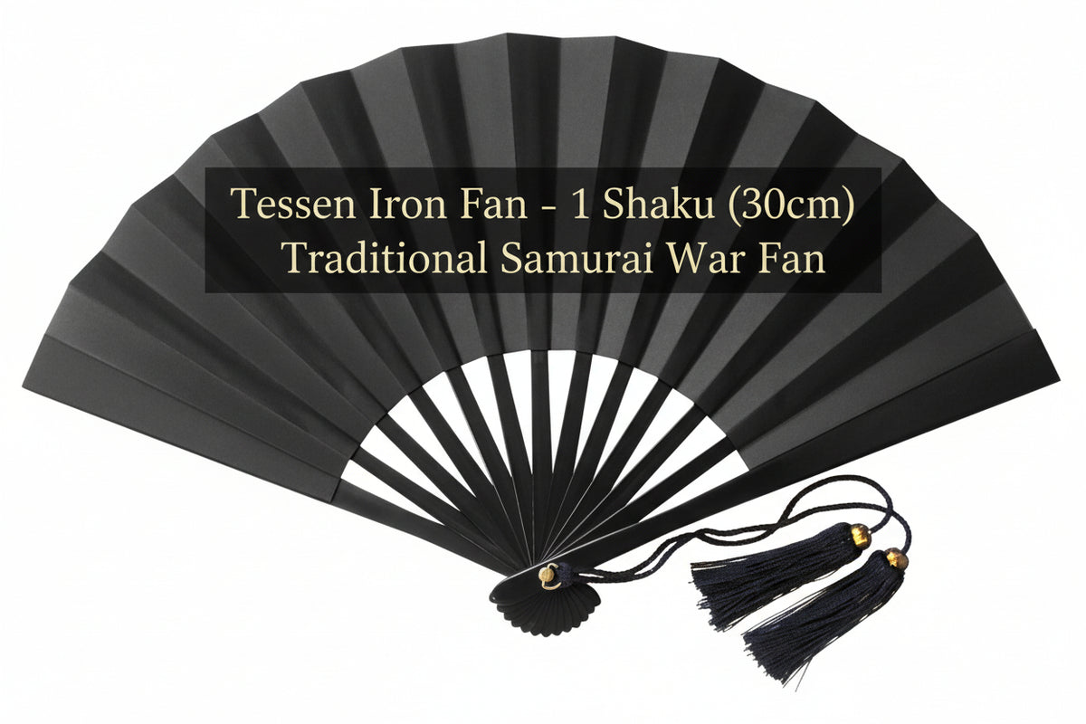 Japanese Tessen Iron Fan – 1 Shaku (30cm) Traditional Samurai War Fan ...