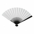 Tessen (Iron Hand Fan): White - Shortened (7.7")