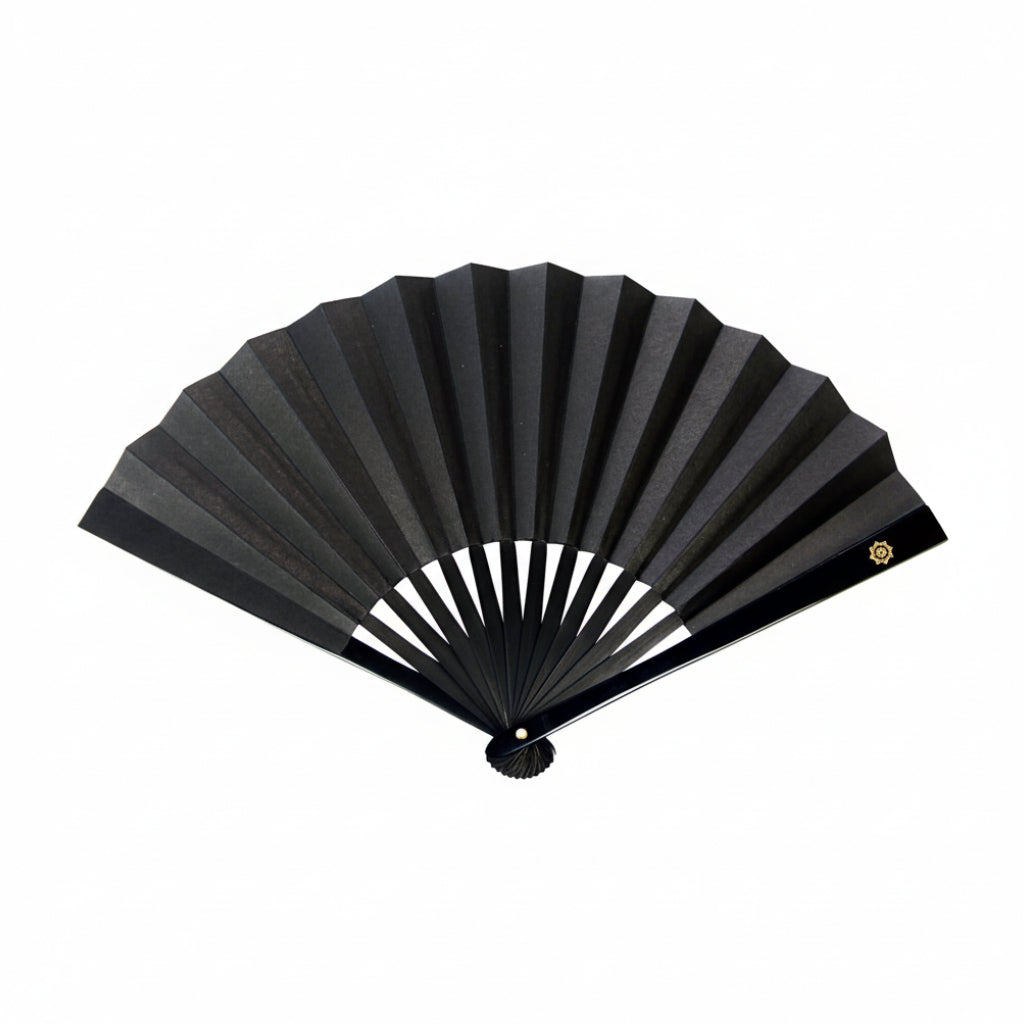 Tessen (Iron Hand Fan): Sakamoto Ryoma (Black) (9.5")