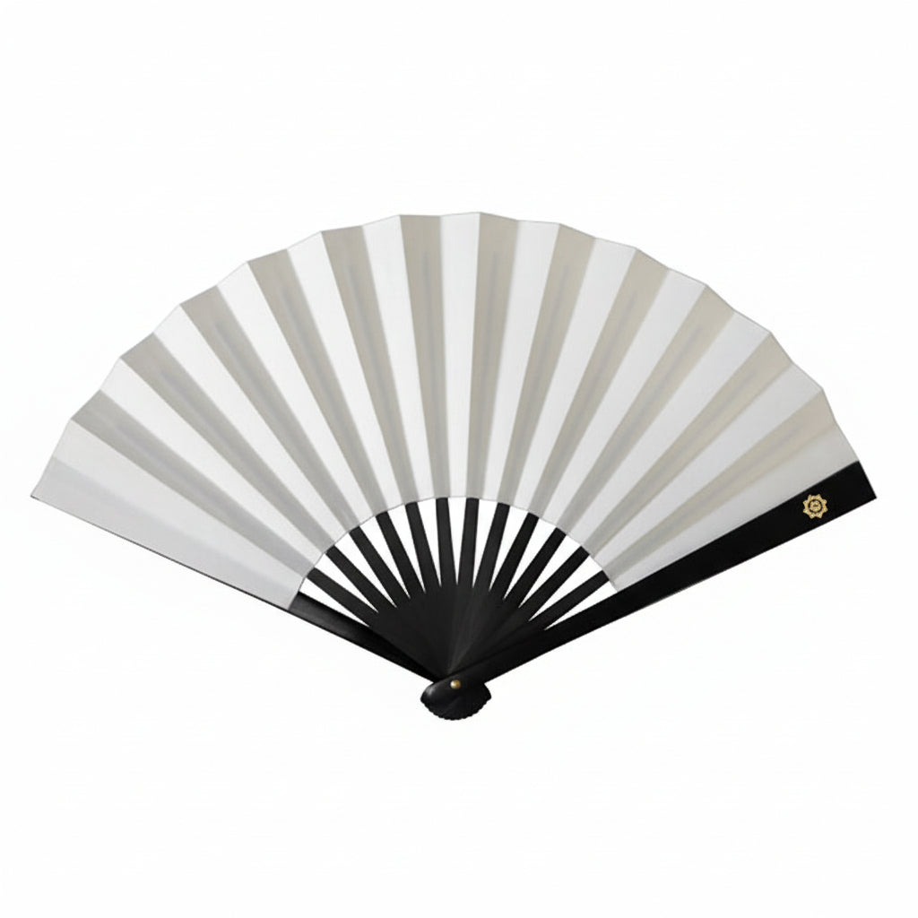 Tessen (Iron Hand Fan): Sakamoto Ryoma (White) (9.5")