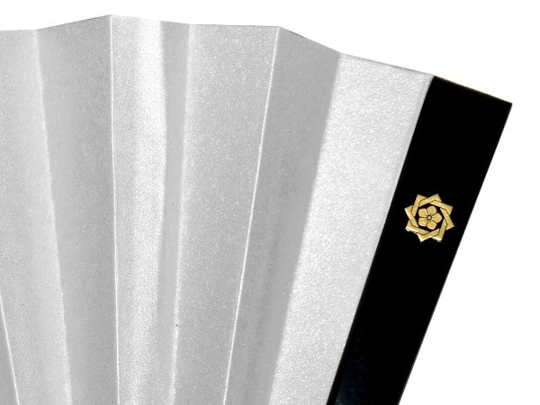Tessen (Iron Hand Fan): Sakamoto Ryoma (White) (9.5")