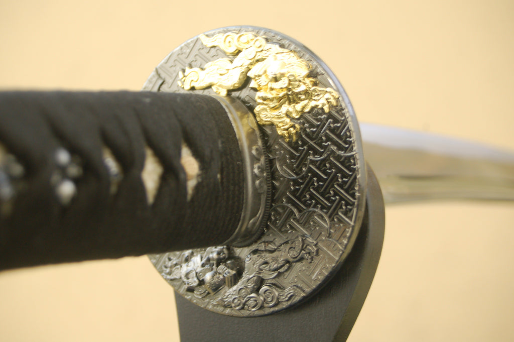Iaito: Suburito Katana For Practice - Peony Tsuba